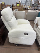 Delba 37"Modern Upholstered Chenille Manual Swivel Rocker Glider Recliner with Rounded Armrest and Double Pockets,Nursery Rocker Recliner