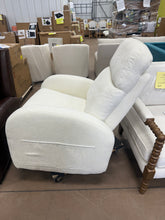 Delba 37"Modern Upholstered Chenille Manual Swivel Rocker Glider Recliner with Rounded Armrest and Double Pockets,Nursery Rocker Recliner