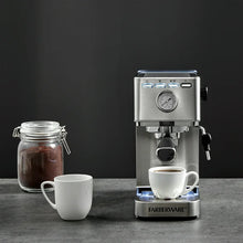 Farberware Espresso Machine, 15 Bar, Silver, Stainless Steel, Steam Wand! (USED - WORKS GREAT!)