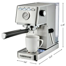 Farberware Espresso Machine, 15 Bar, Silver, Stainless Steel, Steam Wand! (USED - WORKS GREAT!)
