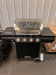 Nexgrill 4-Burner Propane Gas Grill in Black with Stainless Steel Main Lid! (NEW & ASSEMBLED - SCRATCHED!)