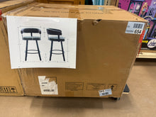 Counter Height Bar Stools Modern Bar Chairs With Back Leather Upholstered Barstools With Metal Footrest Comfortable Island Chairs For Kitchen Counter/Home Bar/Dining Room (Set of 2), Green