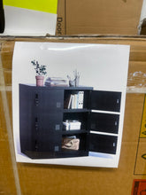 6 Door Locker, Employee Metal Locker Office Steel Gym Locker with Card Slots and Vents Home, School Office Locker (Black)!! NEW IN BOX!!