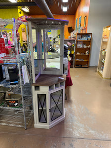 Dextrus Corner Storage Cabinet with Door & Led Light, 72" Tall Corner Bar Cabinet with Adjustable Shelves! (NEW & ASSEMBLED)