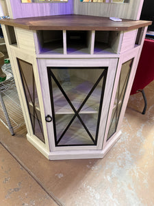 Dextrus Corner Storage Cabinet with Door & Led Light, 72" Tall Corner Bar Cabinet with Adjustable Shelves! (NEW & ASSEMBLED)