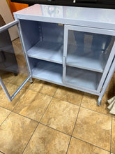 2 Door Metal Rolling Locker Storage Cabinet Blue - Room Essentials