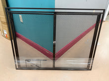 BLACK IRON DOUBLE-DOOR FIREPLACE SCREEN! (40”W × 30.6”H - NEW) - (WE DO NOT SHIP)