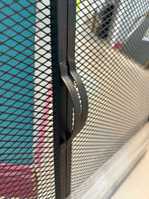 BLACK IRON DOUBLE-DOOR FIREPLACE SCREEN! (40”W × 30.6”H - NEW) - (WE DO NOT SHIP)