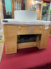 24" Small Wall Mounted Floating Bathroom Vanity with Large Drawer, No Assembly Required