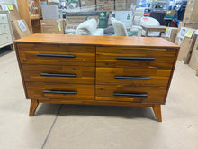 LECY Acacia Legacy Solid Wood Dresser with 6 Drawers Double Dresser