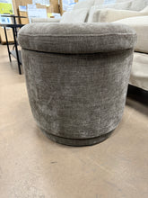 Swivel Storage Ottoman Brown