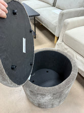 Swivel Storage Ottoman Brown