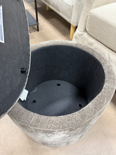 Swivel Storage Ottoman Brown