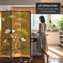 Clarence Hand-Painted Chinese Art Screen, 6’ Tall