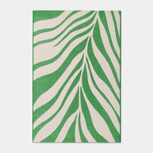 6'5"x8'10" Leaf Rectangular Woven Outdoor Area Rug Green! (NEW)