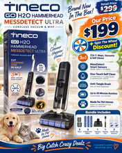 TINECO GO H2O HAMMERHEAD MESSDETECT ULTRA CORDLESS VACUUM & MOP!! (NEW IN BOX) - (WE DO NOT SHIP)