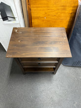 WyndenHall Halifax Bedside Table Natural Aged Brown! (NEW & ASSEMBLED - SCRATCHED)