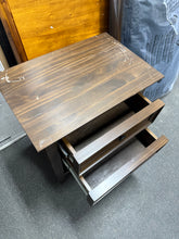 WyndenHall Halifax Bedside Table Natural Aged Brown! (NEW & ASSEMBLED - SCRATCHED)