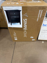 WyndenHall Halifax Bedside Table Natural Aged Brown