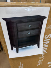 WyndenHall Halifax Bedside Table Natural Aged Brown