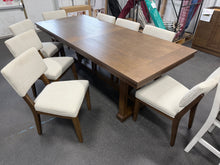 PIKE & MAIN MENDOCINO 9PC DINING SET — TABLE + 8 UPHOLSTERED CHAIRS! BRAND NEW — MINOR SHIPPING DAMAGE — PLEASE SEE PHOTOS!