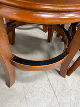 24" Hamilton Swivel Counter Height Barstool Brandy - Boraam: Hardwood, Faux Leather, Nailhead Trim, Set of 4