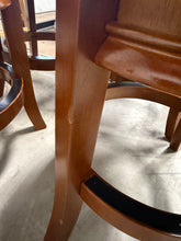 24" Hamilton Swivel Counter Height Barstool Brandy - Boraam: Hardwood, Faux Leather, Nailhead Trim, Set of 4