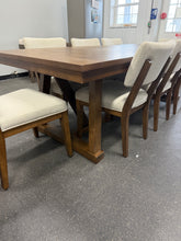 PIKE & MAIN MENDOCINO 9PC DINING SET — TABLE + 8 UPHOLSTERED CHAIRS! BRAND NEW — MINOR SHIPPING DAMAGE — PLEASE SEE PHOTOS!