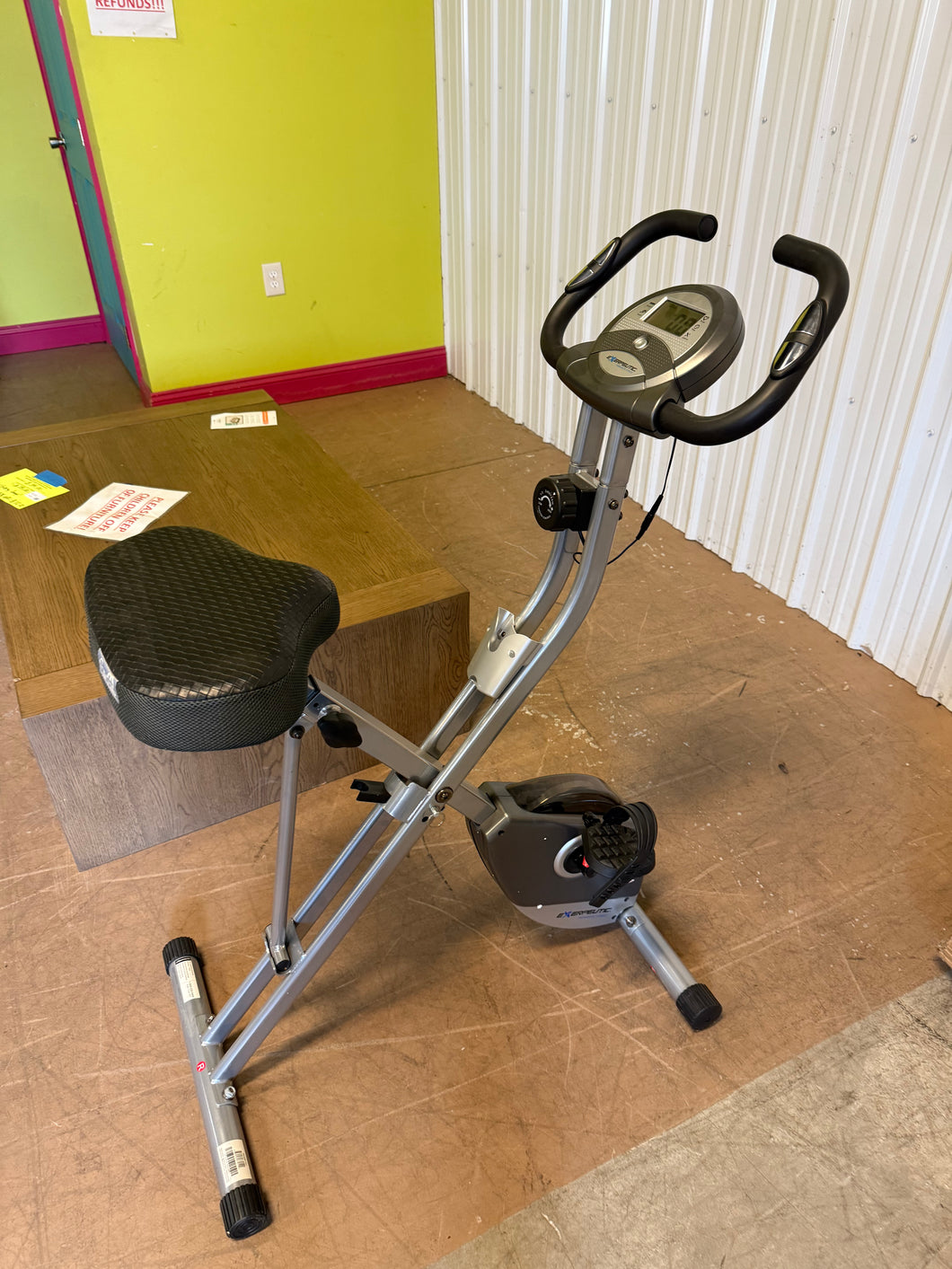 Exerpeutic Folding Exercise Bike, 8 Levels of Resistance Stationary Bike, Bluetooth tracking & Tablet Holder! (NEW)