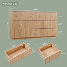 Aberdeen Fluted 8 Dresser for Bedroom, 55" W Tall Dresser Storage Organizer, Modern Bedroom Chest of Drawer with Deep Storage for Closet Hallway Entryway