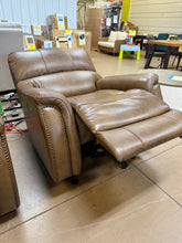 Barca Leather Power Rocker Recliner with Power Adjustable Headrest! (NEW - ASSEMBLED - MINOR DAMAGE FROM SHIPPING)