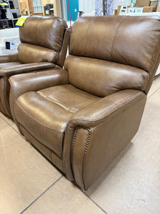 Barca Leather Power Rocker Recliner with Power Adjustable Headrest! (NEW - ASSEMBLED - MINOR DAMAGE FROM SHIPPING)