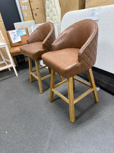 Nivelles Swivel Upholstered Counter Stool (Set of 2)! (NEW & ASSEMBLED)