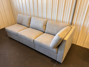 Flex Polyester Modular Sofa in Pebble Dark Gray with Removable Covers! (NEW - chaise style