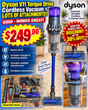 Dyson V11 Torque Drive Cordless Vacuum + LOTS OF ATTACHMENTS!! (USED - WORKS GREAT!) (WE DO NOT SHIP)