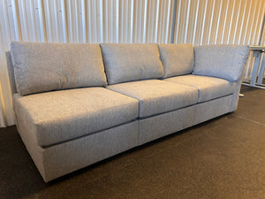 Flex Polyester Modular Sofa in Pebble Dark Gray with Removable Covers! (NEW - chaise style