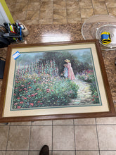 Framed Bettie Herbert Felder Art Print - Mother & Daughter In Garden- new!