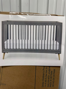 Delta Children Jordan 4-in-1 Convertible Crib, Gray! (NEW IN BOX)