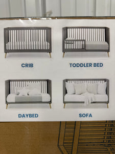 Delta Children Jordan 4-in-1 Convertible Crib, Gray! (NEW IN BOX)