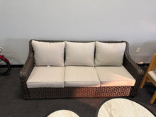 Better Homes & Gardens River Oaks Outdoor Sofa & 2 Nesting Tables with Patio Cover, Dark Brown!! BRAND NEW - MINOR DAMAGE FROM SHIPPING!