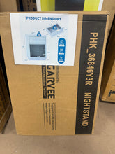 Grey Fluted Nightstand with Charging Station ¨C 2-Tier Bedside Table with Drawer & Storage Shelf for Bedroom/Home Office