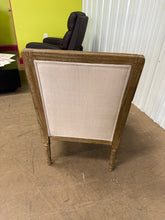Chavanon Wood & Linen Traditional French Accent Chair Light Beige - Baxton Studio: No Assembly, Mindi Frame, Foam Cushion