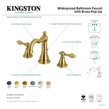Kingston Brass English Classic Two-Handle 3-Hole Deck Mount Widespread Bathroom Faucet with Pop-Up Drain FSC1973AL- new in box