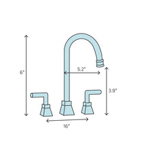 Kingston Brass English Classic Two-Handle 3-Hole Deck Mount Widespread Bathroom Faucet with Pop-Up Drain FSC1973AL- new in box