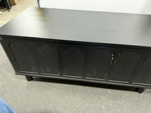 Lift Top Coffee Table with Hidden Compartment & Storage Shelve, Arched Fluted Coffee Table for Living Room, Black! (NEW & ASSEMBLED - CHIPPED)