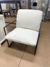 Metal Framed Sling Chair Off White