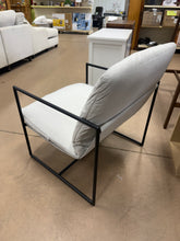 Metal Framed Sling Chair Off White