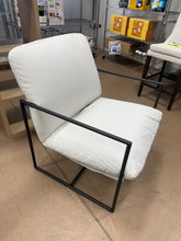 Metal Framed Sling Chair Off White