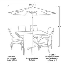 Better Homes & Gardens 9' Cabana Stripe Patio Umbrella, Crank Lift and 3 Position Tilt! (NEW IN BOX)