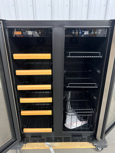 Lanbo 24” 18 Bottle & 55 Cans Under Counter Dual Zone Wine Cooke Beverage Refrigerator!! NEW OUT OF BOX(MINOR DENT ON BACK)!!